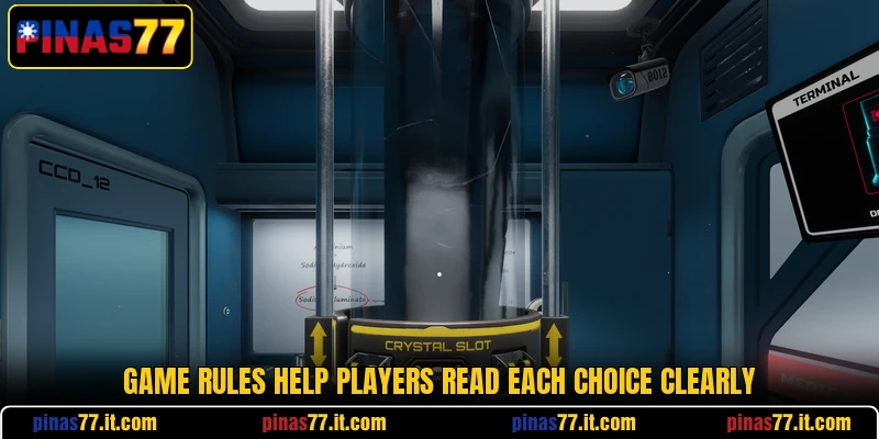 Game rules help players read each choice clearly Game rules help players read each choice clearly