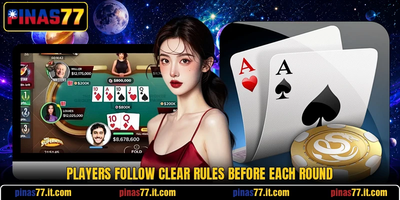 Players follow clear rules before each round Players follow clear rules before each round