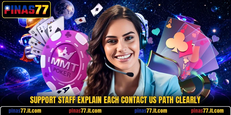 Support staff explain each contact us path clearly Support staff explain each contact us path clearly